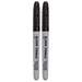 Fine Point Permanent Markers, Black, 2 per Package